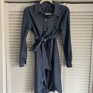 Seraphine Maternity Cotton Chambray Belted Maternity Tunic Size US 4